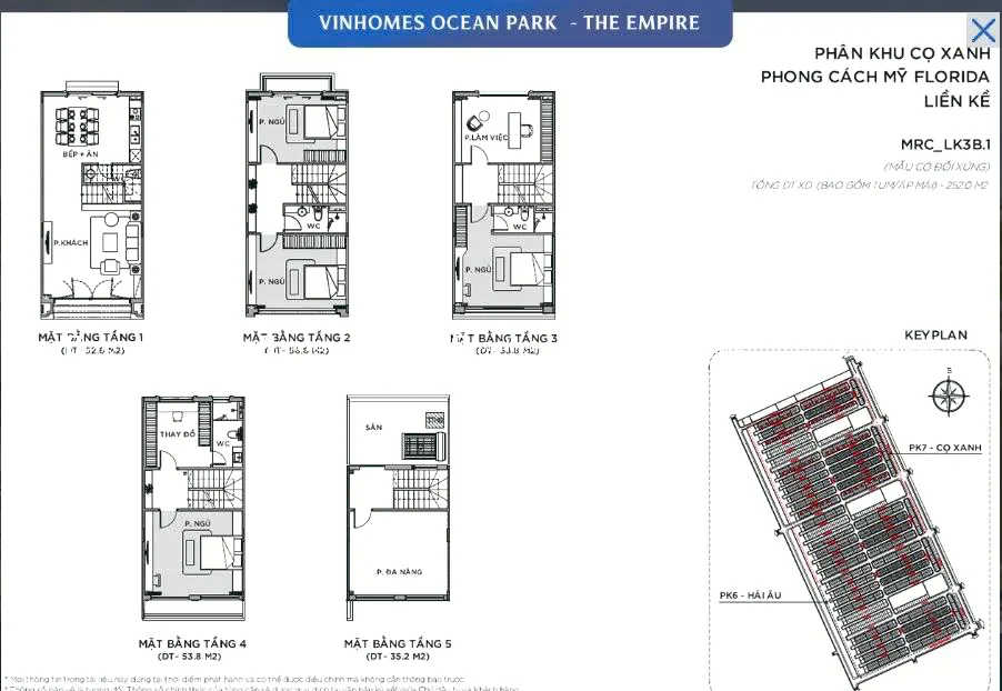 Nhà liền kề Cọ Xanh - Vinhomes Ocean Park 2 - The Empire