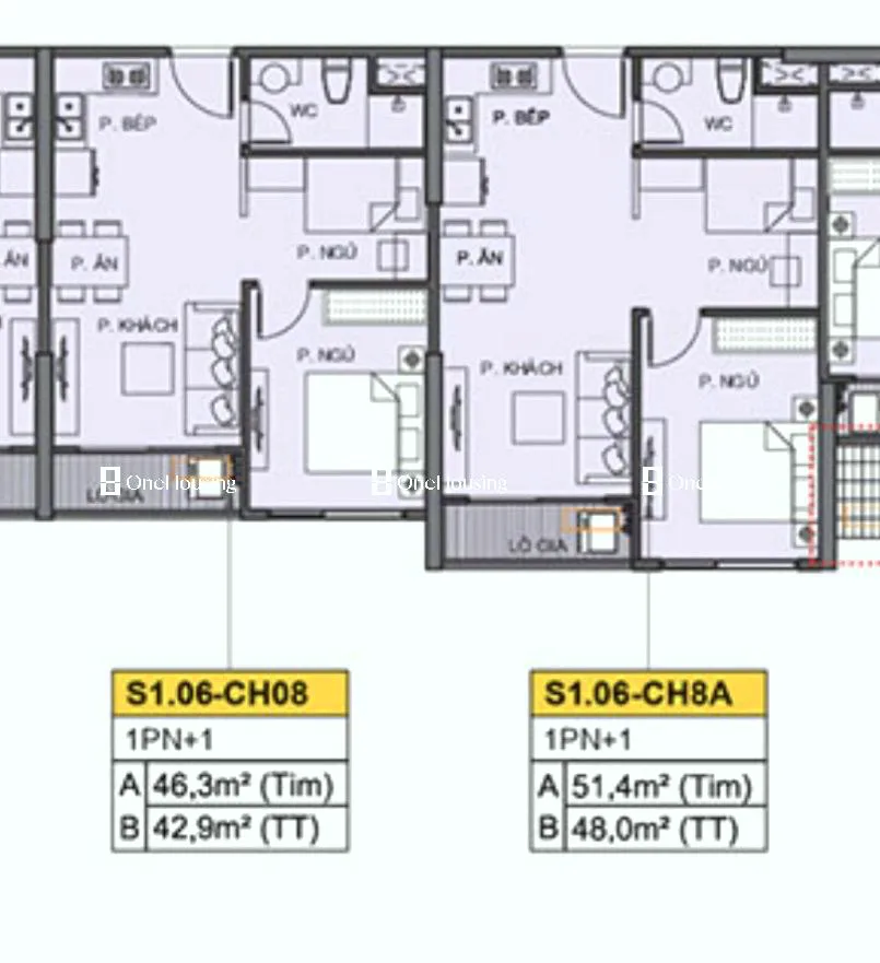 Căn 1PN+ toà S1.06 - The Sapphire - Vinhomes Ocean Park