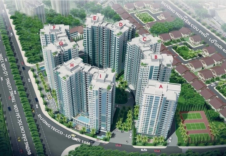 Diện tích căn hộ chung cư Tecco Town Bình Tân là bao nhiêu m2?
