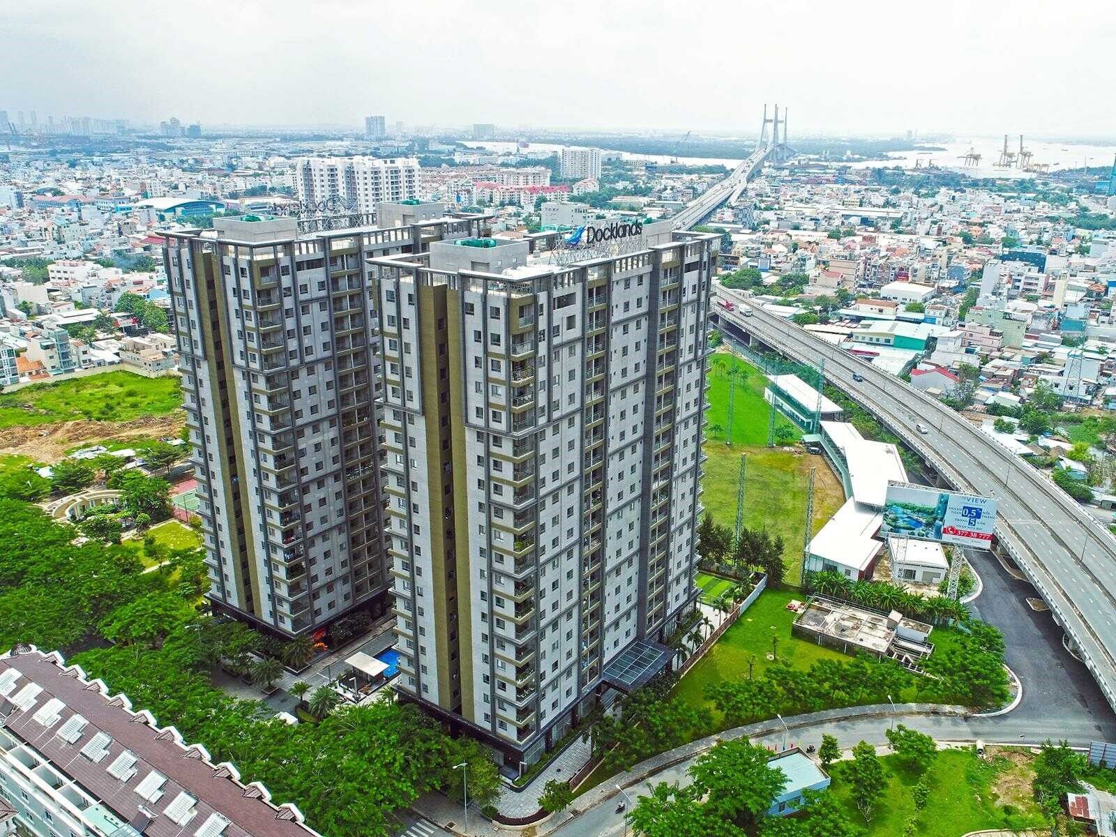Chung cư Docklands Sài Gòn có tổng cộng bao nhiêu tòa căn hộ?