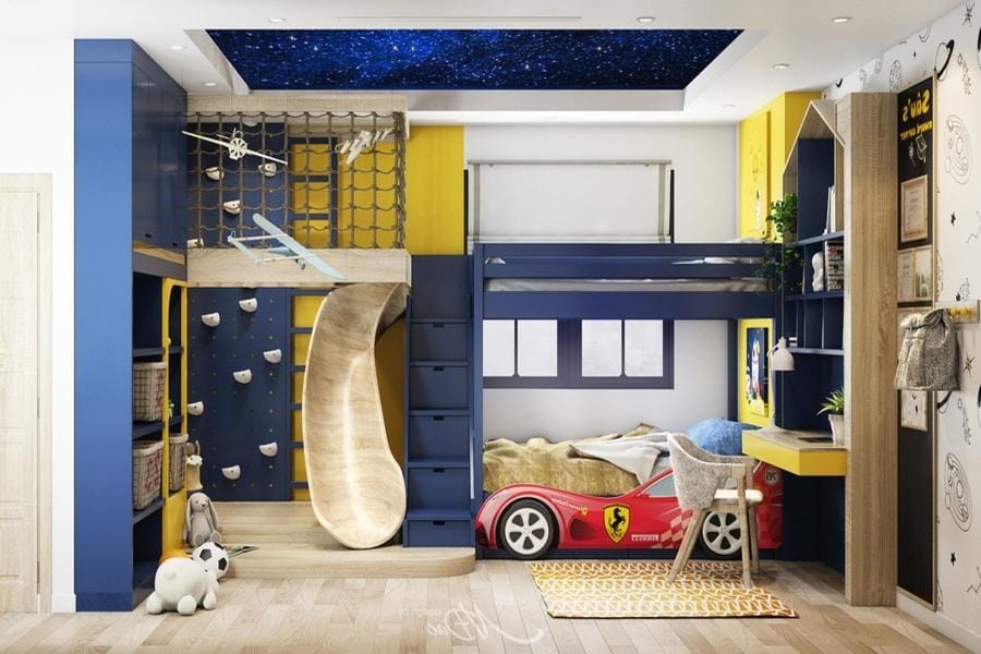 Thiết kế nội thất phòng ngủ cho bé trai từ 2 đến 4 tuổi cần chú ý điều gì?