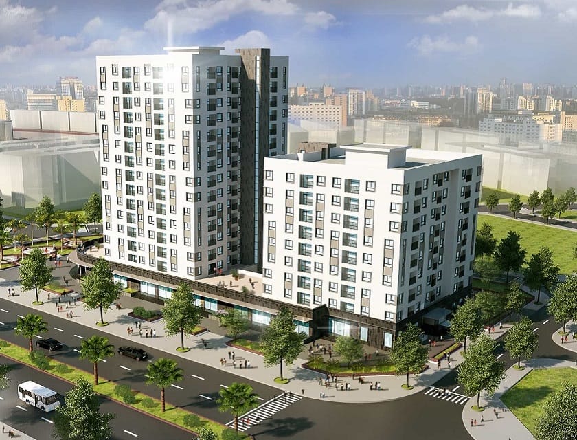 Quy mô và mật độ xây dựng chung cư NO-08 Giang Biên quận Long Biên như thế nào?