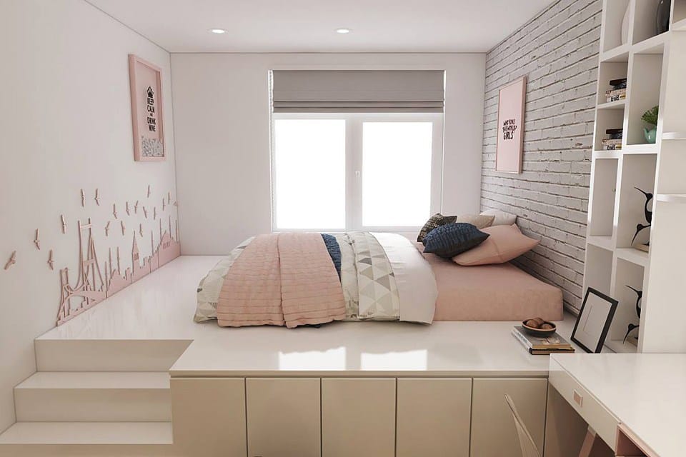 Phòng ngủ nhỏ nên lựa chọn kích thước giường như thế nào để tối ưu không gian?