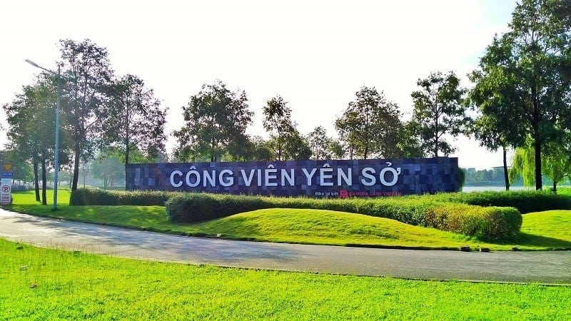 Chung cư VP5 Linh Đàm quận Hoàng Mai cách công viên Yên Sở bao nhiêu km?