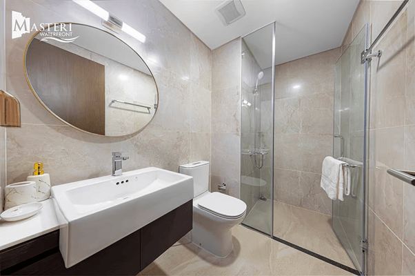 Tiêu chuẩn bàn giao phòng tắm trong căn hộ Masteri Waterfront Ocean Park có những gì?