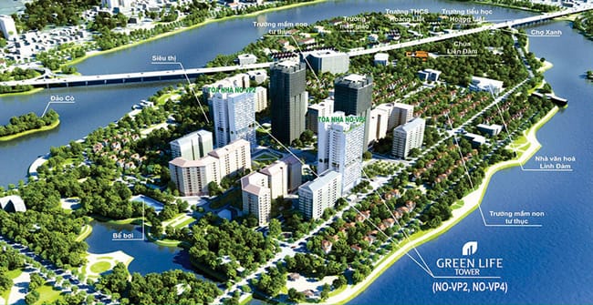 Quy mô và mật độ xây dựng chung cư Green Life Tower quận Hoàng Mai như thế nào?