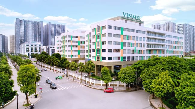 Chung cư VP5 Linh Đàm quận Hoàng Mai cách bệnh viện Vinmec bao nhiêu km?